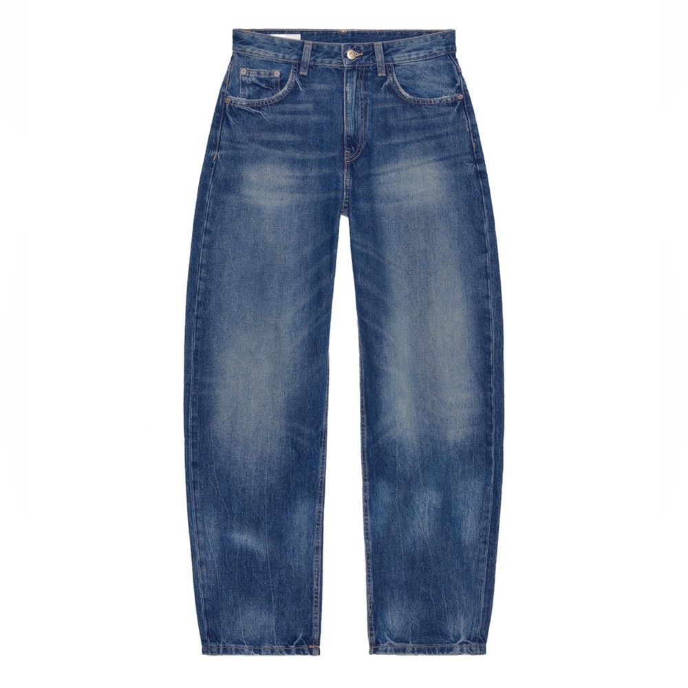 NWT- Zara High Rise New Barrel Regular Length